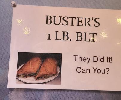 a sign showing the BLT and asksing, 'Can you do it?'